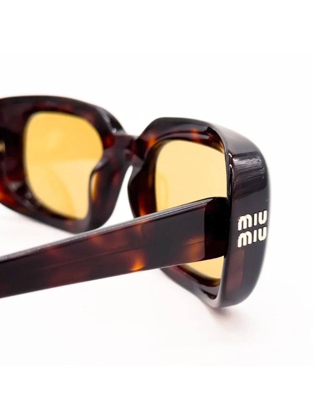 New Miu Miu MUB13S 27L10Y Havana Yellow Women Sunglasses SMU B13